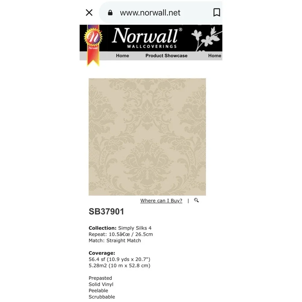 SB37901 - Simply Silks 4 Classic Damask Warm metallic gold Galerie Wallpaper NEW